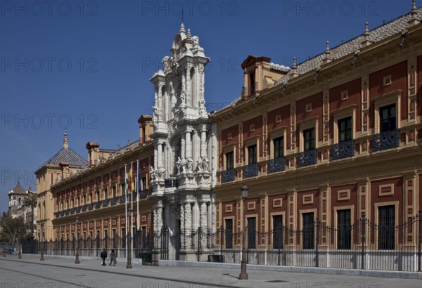 Seville, San Telmo Palace. San Telmo Palace. Facade from 1757