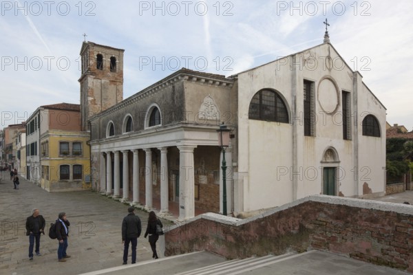 Italy Venice Santa Eufemia on the Giudecca -160 view from NW present appearance 18th century Doric