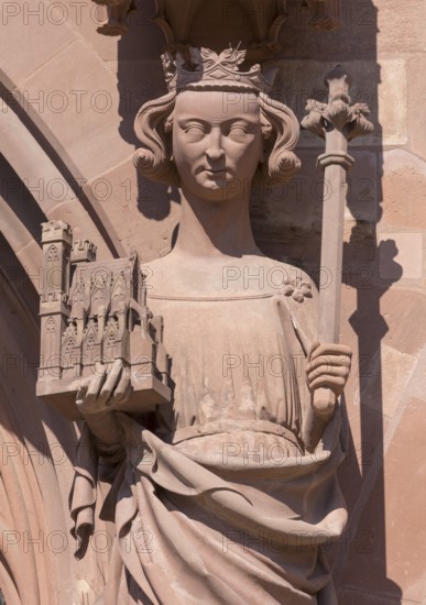 Basel, Cathedral (Basel Minster), west façade, Emperor Henry II, around 1280/1285