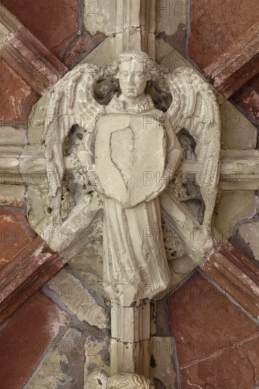 North wing of the cloister, angel as keystone in the vault, St., Sankt, Saint