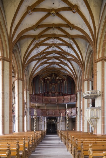 View to the west, Creutzburg organ from 1735, St., Sankt, Saint