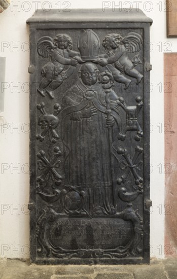 Brauweiler near Pulheim, St Nicholas Abbey Church, tower hall, tomb slab