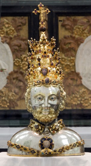 Cornelius Chapel, reliquary bust of St Cornelius, 14th century, St, Saint, Saint