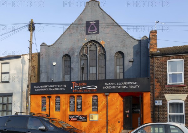 Tension Virtual Reality family entertainment centre, Croft Street, inner city of Lincoln,