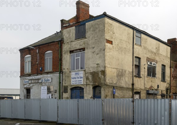 Derelict empty disused property in Grimsby docks, an area known locally as the Kasbah, north east