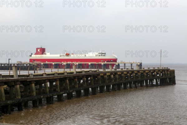 Thames Highway KESS vehicle carrier ship docked, River Humber, Port of Grimsby, river terminal,