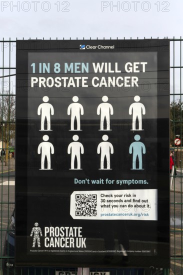 Prostate Cancer UK public awareness advertising poster, Clear Channel, UK