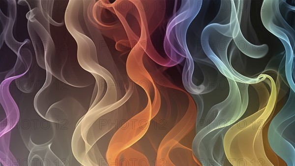 Abstract wave of colorful smoke. colorful smoke swirl. Abstract texture background, colorful art.
