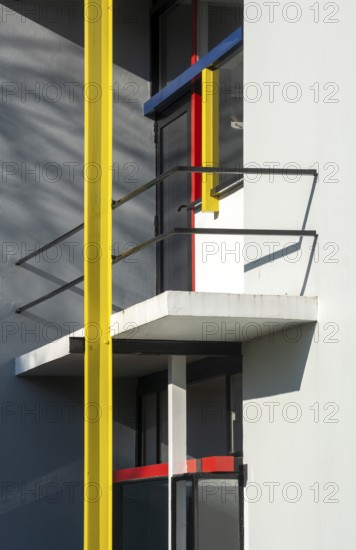 Utrecht, Rietveld-Schröder House or Schröder House, 1924 by Gerrit Rietveld, view from the
