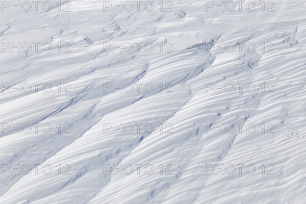 Nature, snow drift pattern on the Saint Lawrence River, Province of Quebec, Canada, North America