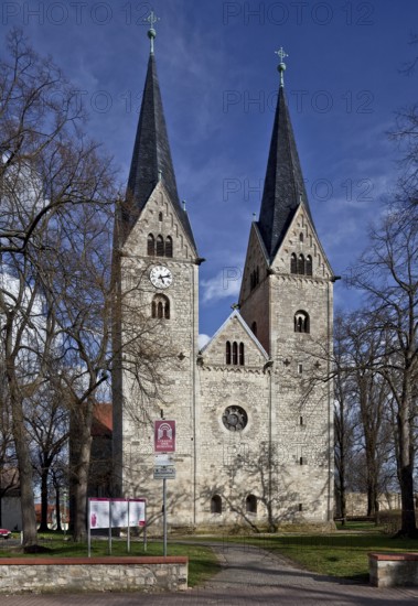 Hecklingen Salzlandkreis Benedictine convent church 74647 built ca 1175-1225 two-tower west