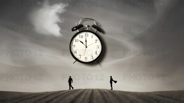 Abstract concept of time passing by in life. Generative AI, AI generated