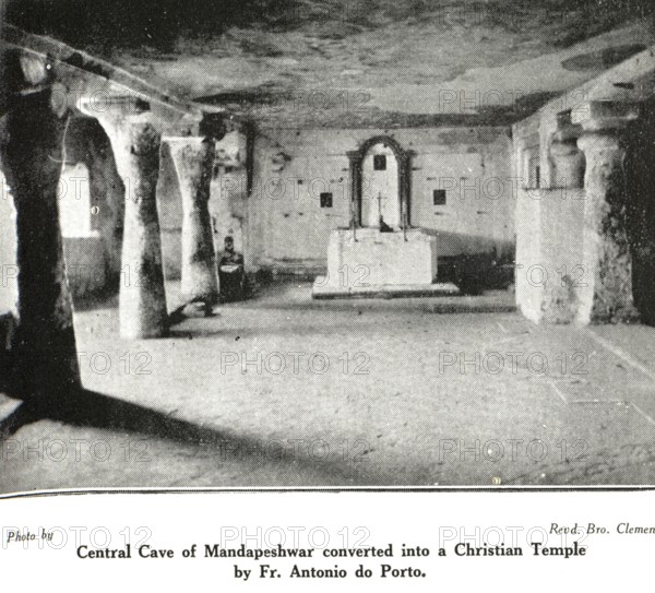 Catholic Community Central Cave of Mandapeshwar converted into Christian temple by Fr. Antonio do