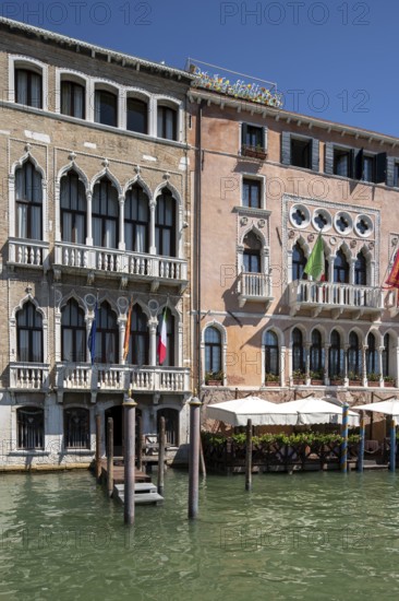 Venice, palaces on the Grand Canal, Palazzo Giustinian Pesaro and Ca' Sagredo, also Palazzo