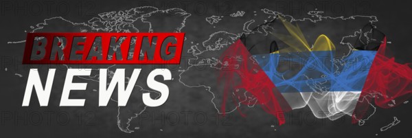 Antigua and Barbuda Breaking News, Smoke Flag Background