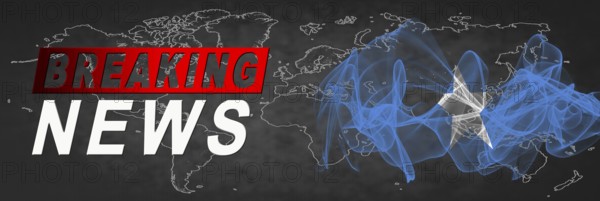 Somalia Breaking News, Smoke Flag Background