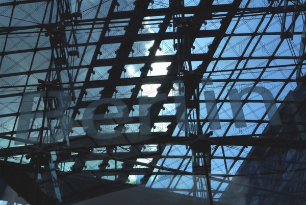 Roof top made of metal and glass, Berlin, Germany, Europe