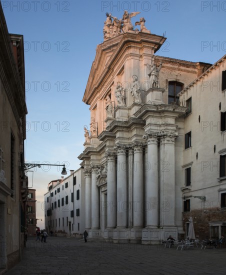Italy Venice Gesuiti Church -301 built 1724-36 by Grigorio Massari Facade from south-west