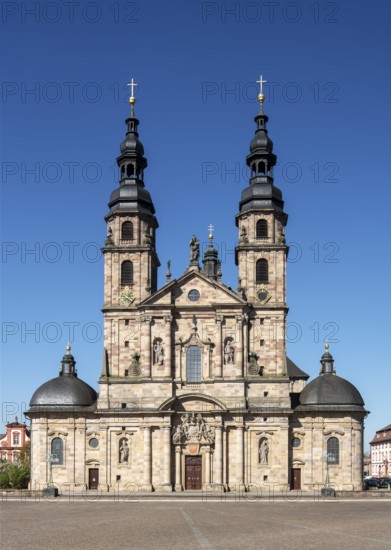 Fulda, cathedral square with cathedral, east façade