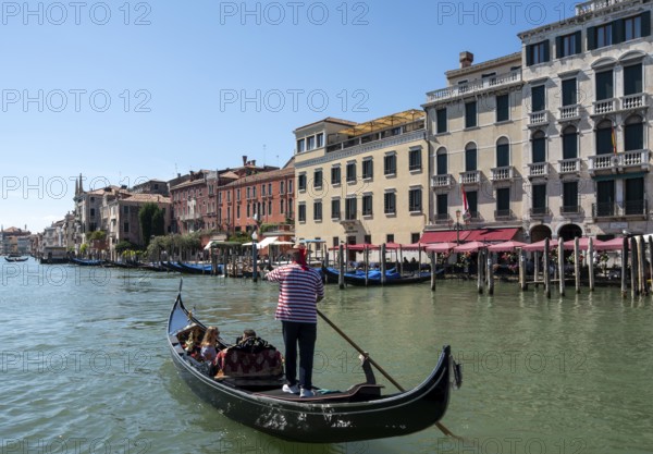 Venice, palaces on the Grand Canal, near the Rialto Bridge (Ponte di Rialto)