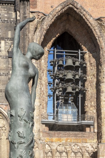 Hamburg, Former main church St. Nikolai, today a memorial against the bombing and a memorial,