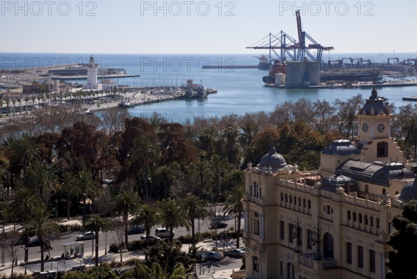Spain Andalucia Málaga Town Hall and harbour 52748