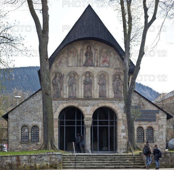 Goslar Remains of the cathedral demolished around 1820 North porch 75050 Gable field with Mary