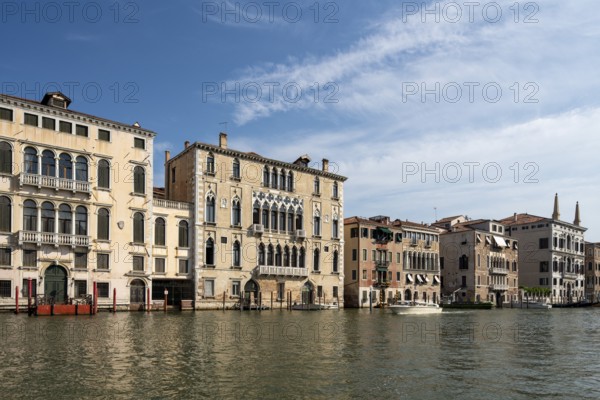Venice, Palaces on the Grand Canal, From left to right: Palazzo Bernardo di Canal, Palazzo Querini