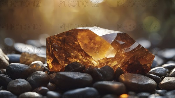 AI generated image, semiprecious polished gemstones. AI generated image, ai