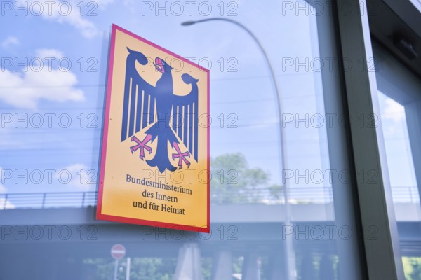 Sign Federal Ministry of the Interior and for Homeland at the building of the Ministry, Berlin,