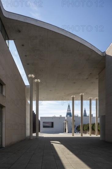 Bonn, Museumsmeile, art museum Bonn, built in 1992 by Axel Schultes, view of the Bundeskunsthalle