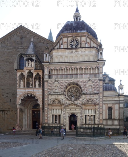 Italy Bergamo 89415 Colleoni Chapel acquired from 1472 - early 16th century Facade facing Cathedral