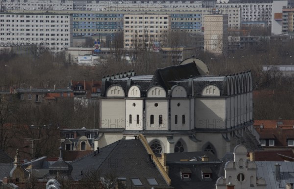 Halle S Dom 4504 built in the 13th and 16th centuries upper part from the east behind