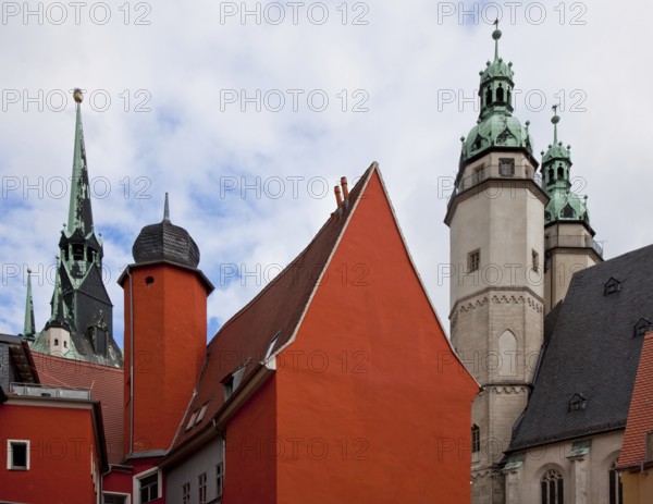 Hall S Buildings on the market square 76590 front courtyard side of the Marktschlößchen right