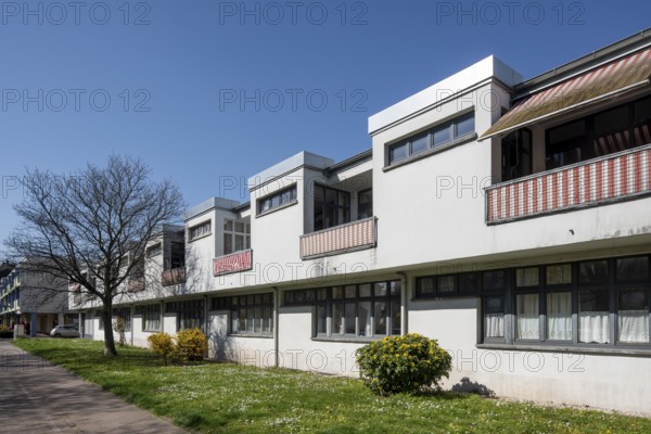 Frankfurt am Main, Hellerhof housing estate, planned 1929-1932 by Mart Stam, front buildings on