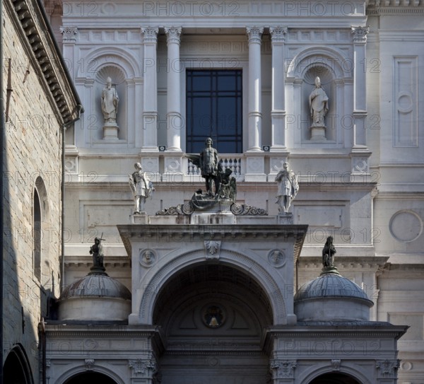 Italy Bergamo 89430 Cathedral west façade 1884-86 after a design by Filarete from the second half