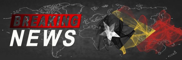 East Timor Breaking News, Smoke Flag Background