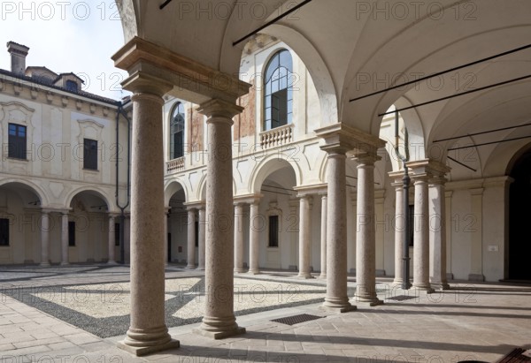 Italy Pavia 89591 Collegio Ghislieri founded 1569 Arcaded courtyard around 1730 by Gianantonio