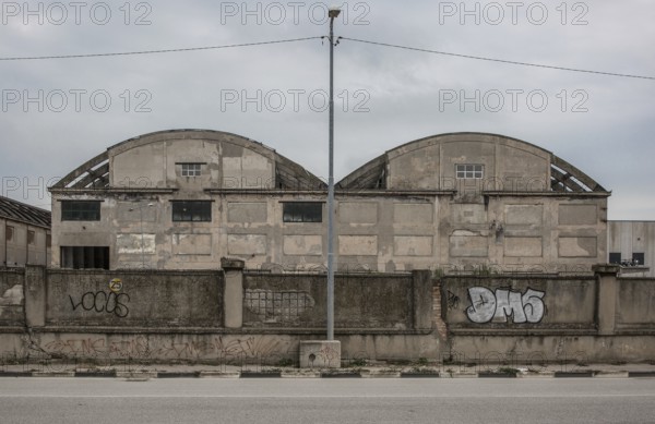 Porto Marghera near Venice, industrial harbour, warehouse