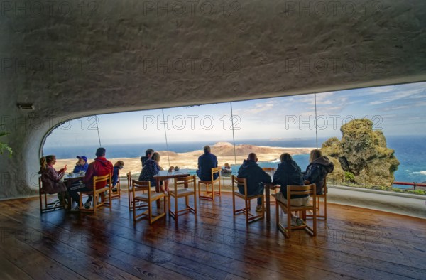 Mirador del Río viewpoint designed by the artist César Manrique, interior view, Lanzarote, Canary