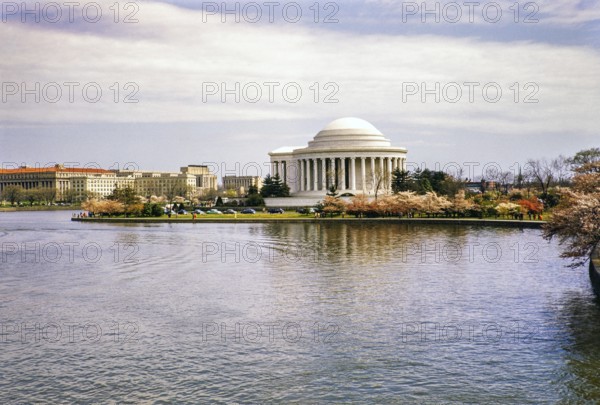 Thomas Jefferson memorial from the Tidal Basin, Washington DC, USA around 1953