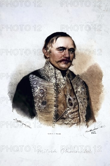 Milos Obrenovic (born 19 March 1780 in Dobrinja, Uzice district, as Milos Teodorovic, died 26