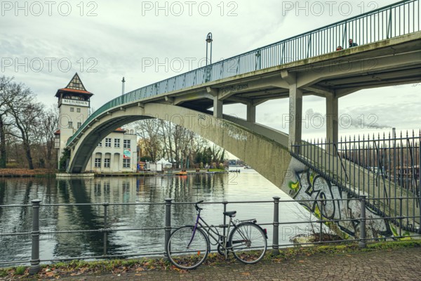 Spree am Treptower Park and cultural centre in Berlin, Germany, Europe