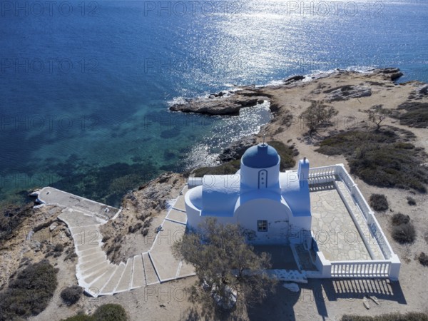 Chapel of St Panteleimon, Katapola, Amorgos, Cyclades, Greece, Europe