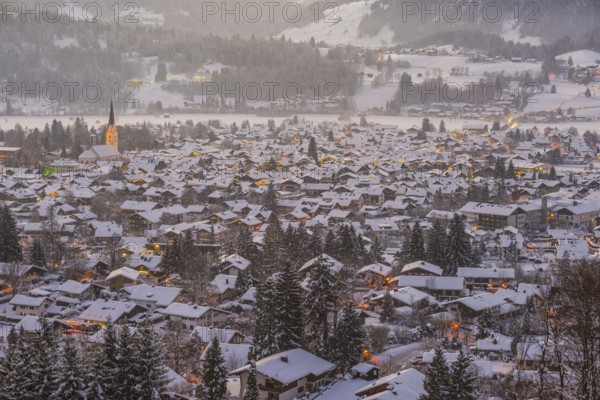 Winter in Oberstdorf, Oberallgäu, Allgäu Alps, Allgäu, Bavaria, Germany, Europe