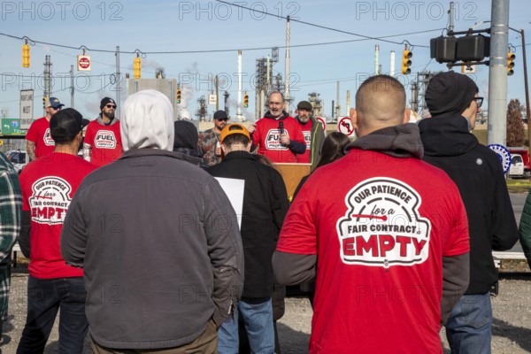 Detroit, Michigan USA, 9 November 2024, United Auto Workers President Shawn Fain speaks as the