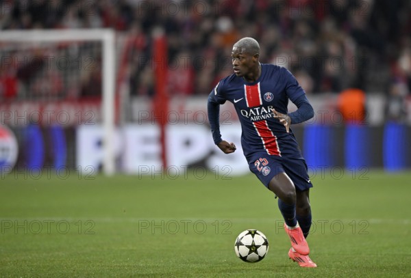 Nuno Mendes FC Paris Saint-Germain PSG (25) Action on the ball, Champions League, Allianz Arena,