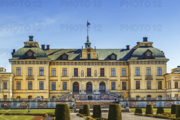 The Drottningholm Palace is the private residence of the Swedish royal family in Stockholm, Sweden,