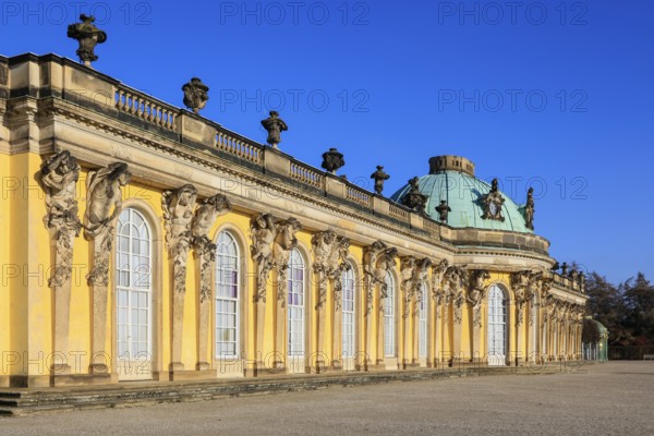 Sanssouci Palace, Unesco World Heritage Park Sanssouci, Potsdam, Brandenburg, Germany, Europe