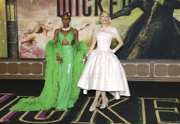 Cynthia Erivo and Ariana Grande at the Los Angeles premiere of 'Wicked' held at the Dorothy